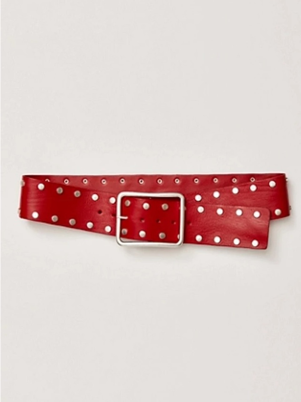 NWT Free People Hex Hip Belt Studded Sour Cherry Red Leather grunge S/M Boho